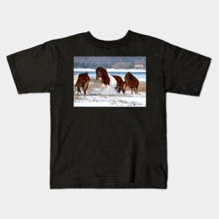 Mischievous Horses Kids T-Shirt